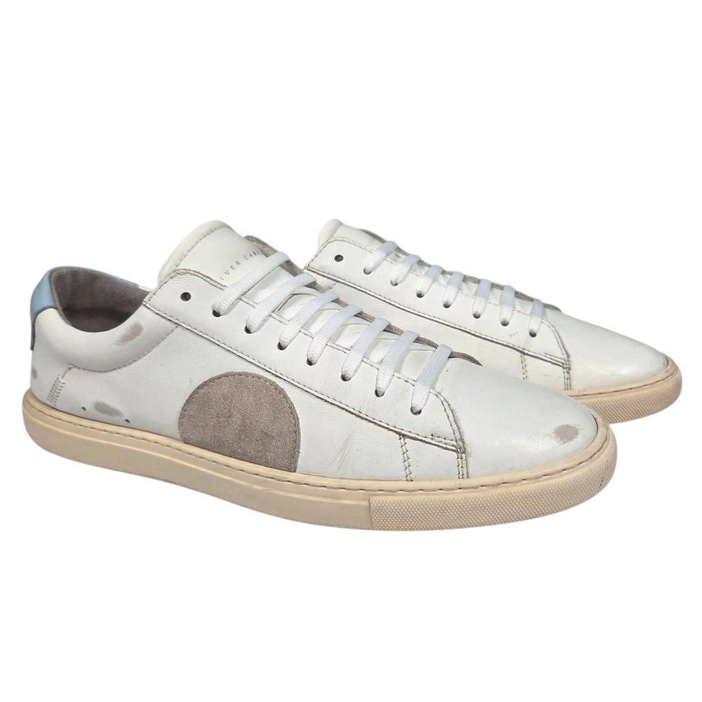 Oliver Cabell Low 1 Sneakers Womens 9.5 US White Distressed Leather Italian